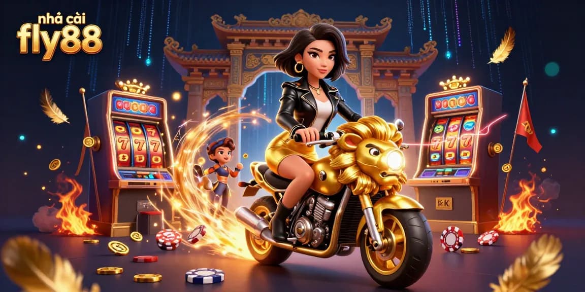 Engage with nhà cái fly88 through a vibrant, thrilling 3D casino adventure illustration.