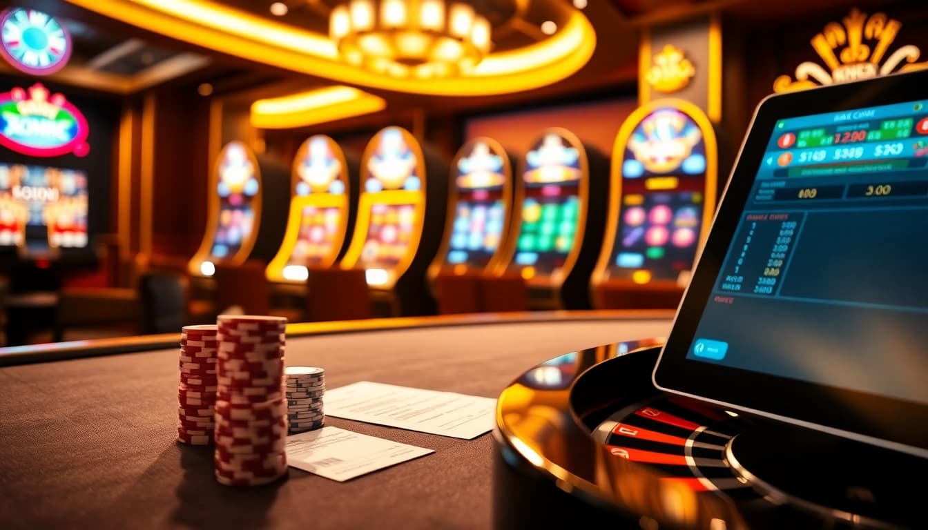 Experience the thrill of MM88 in a vibrant casino scene with high-stakes gaming elements.