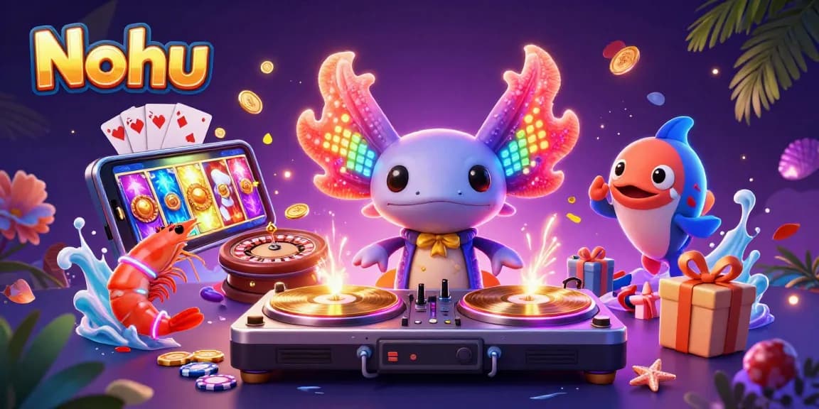 Nohu enhances your gaming experience with colorful slot games and vibrant underwater scenes.