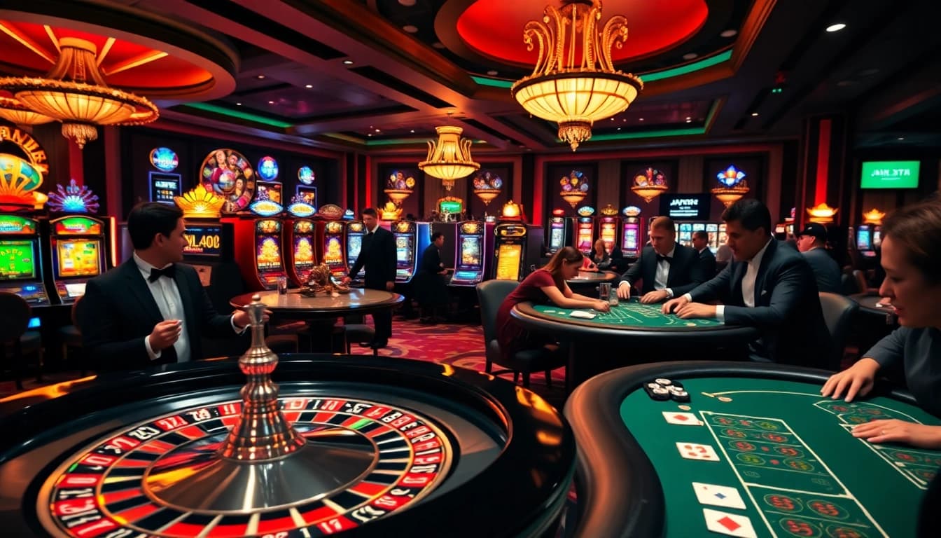 Experience thrilling gaming at JL111's lavish casino tables and slot machines.