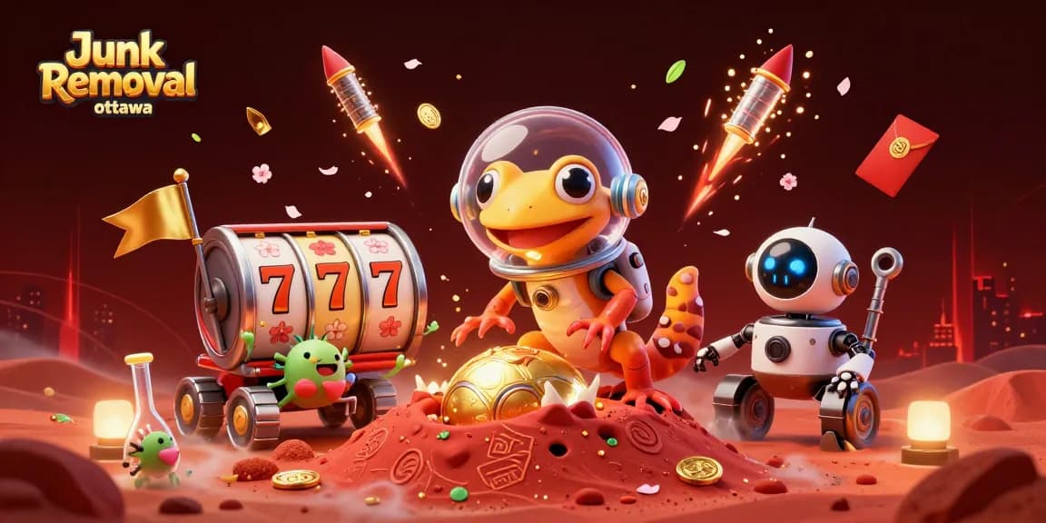 Experience thrilling Junk Removal ottawa gameplay with engaging slot reels and vibrant casino elements.