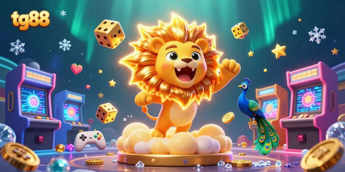 TG88 players explore exciting games and vibrant themes in a 3D casino environment.