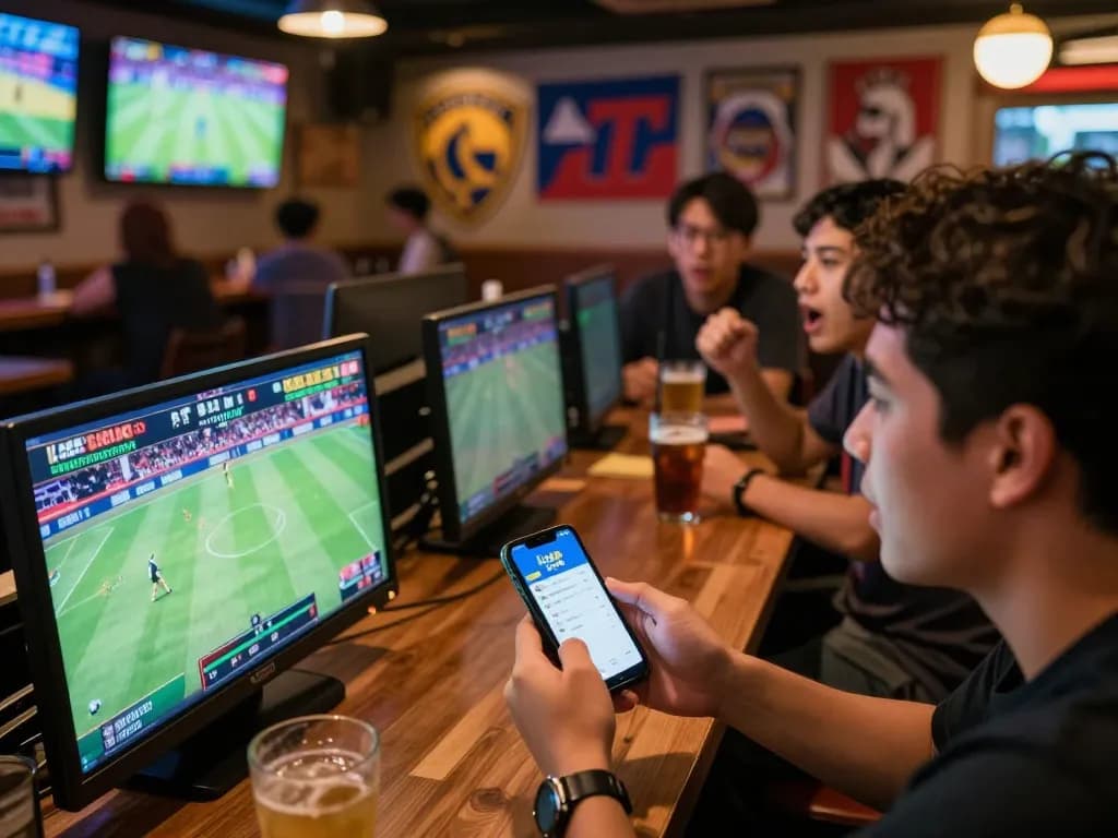 Experience the excitement of sports betting and Link vào Sky88 with friends at a lively sports bar.