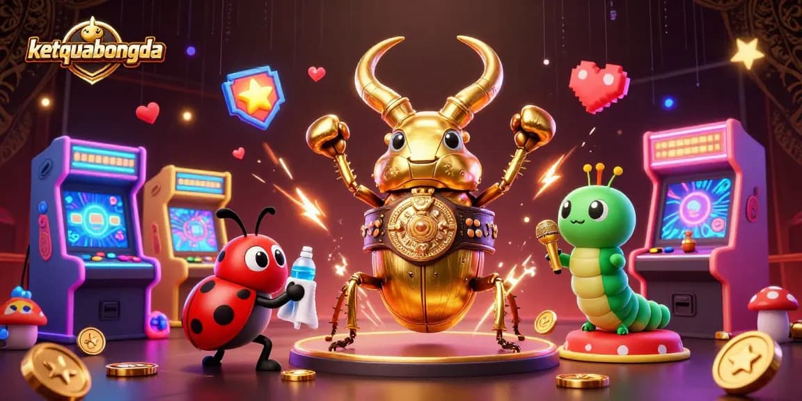 Experience dynamic betting action with ketquabongda in a vibrant 3D casino illustration.