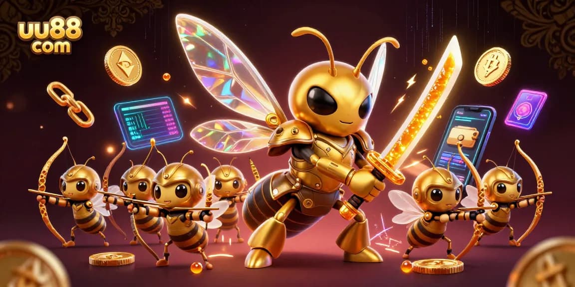 Experience thrilling gaming on uu88 com with this vibrant casino-themed illustration featuring unique characters.
