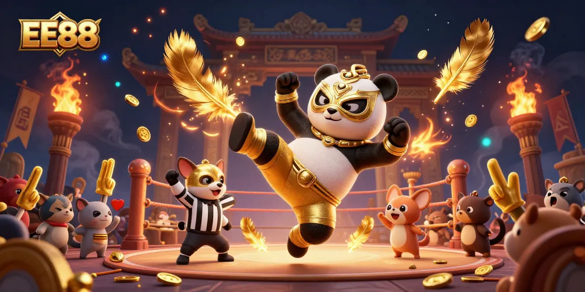 Experience thrilling action at EE88 casino, featuring a vibrant scene of excitement and betting.