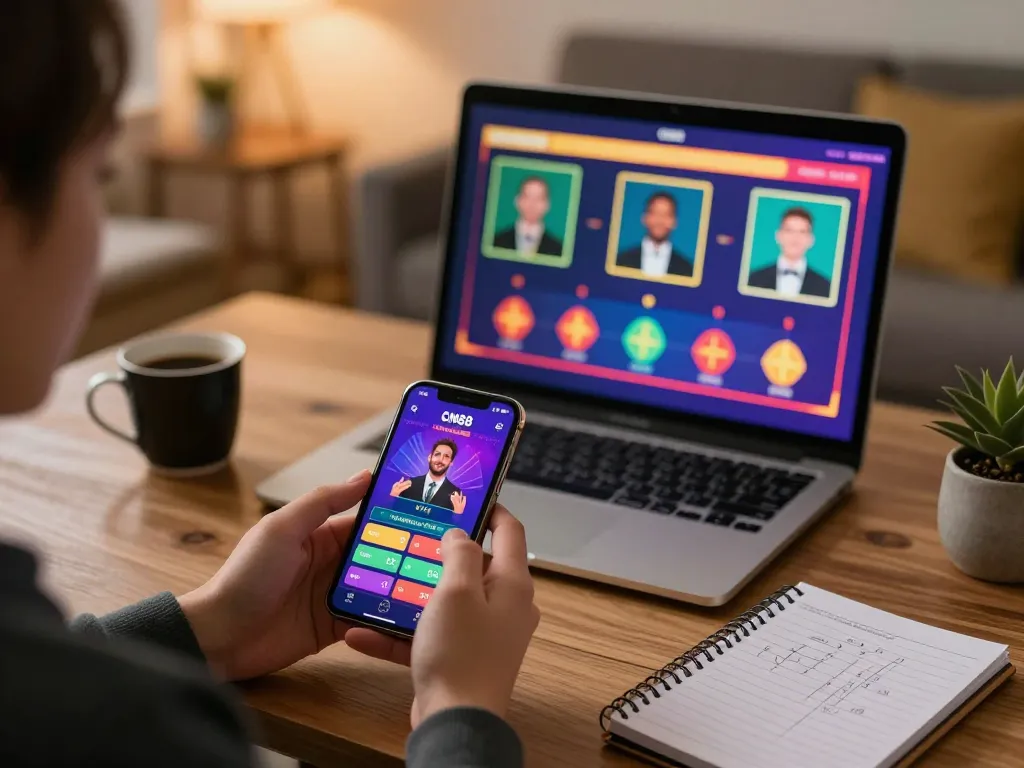Person enjoying CM88 betting app on smartphone, showcasing an engaging online casino experience