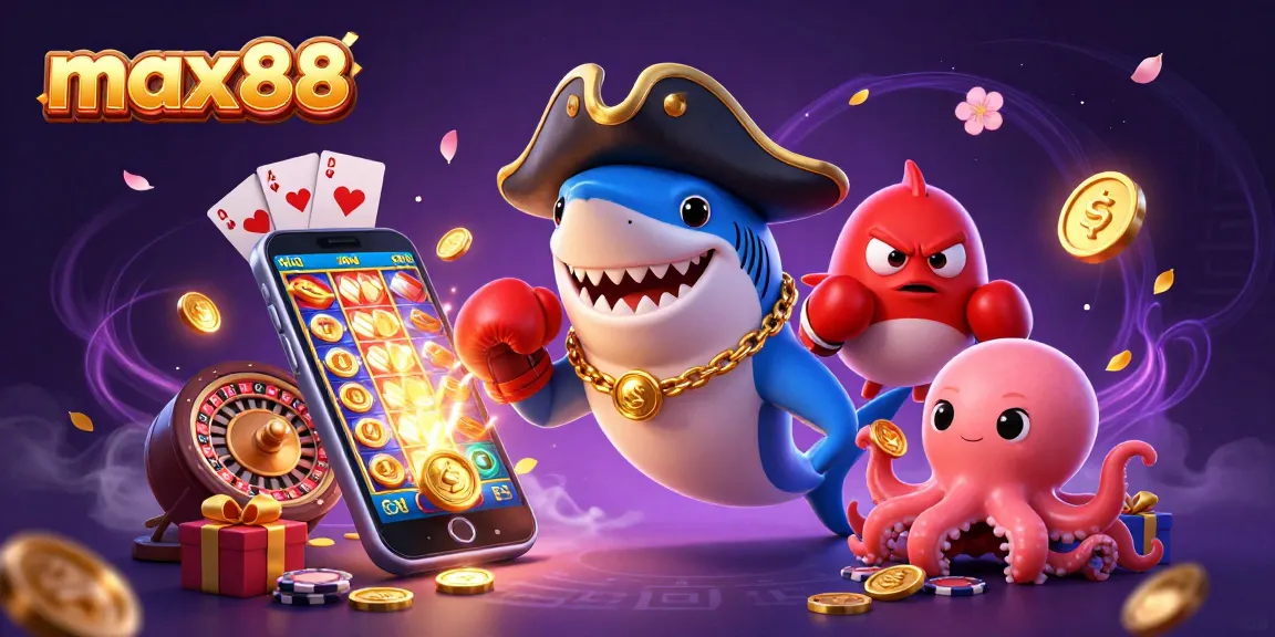 max88 engages players with immersive gameplay highlighted by a pirate shark and adorable characters.