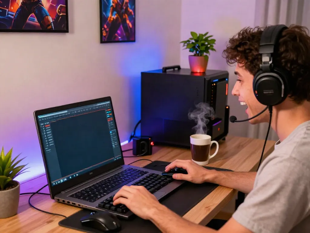 Exciting gaming moment at home with man88 online gameplay setup.