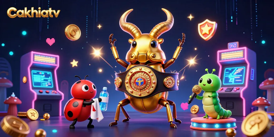 Cakhiatv showcases dynamic casino gaming energy with vibrant characters and colorful elements.
