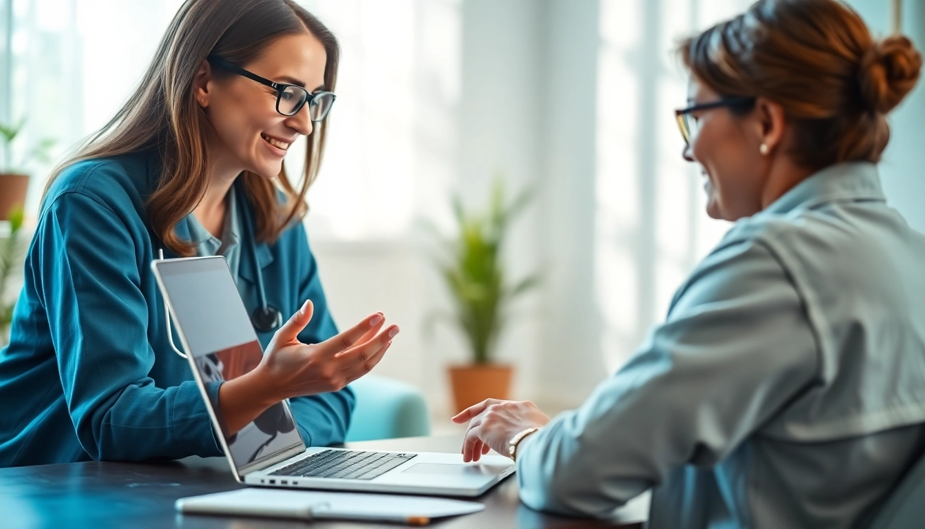 Connect to message a doctor online 24/7 through a friendly telehealth consultation scene.
