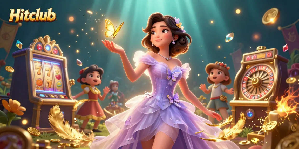Experience the thrill of casino gameplay at Hitclub with vibrant slot machines and dynamic game elements.