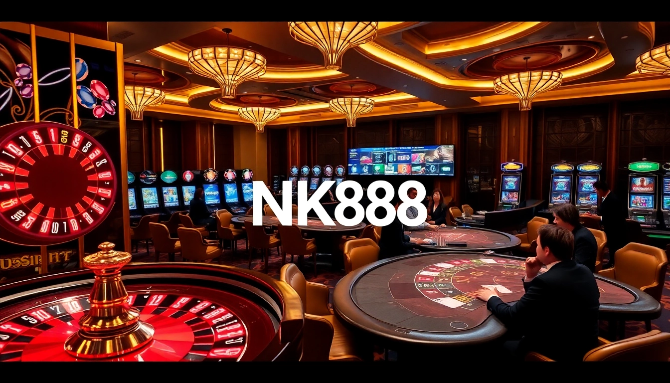 Experience the thrill of NK88 at a luxurious casino with exciting games and betting.