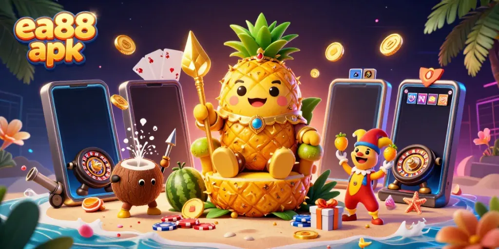 Play engaging casino games on ea88 apk with vibrant 3D characters and dynamic gaming elements