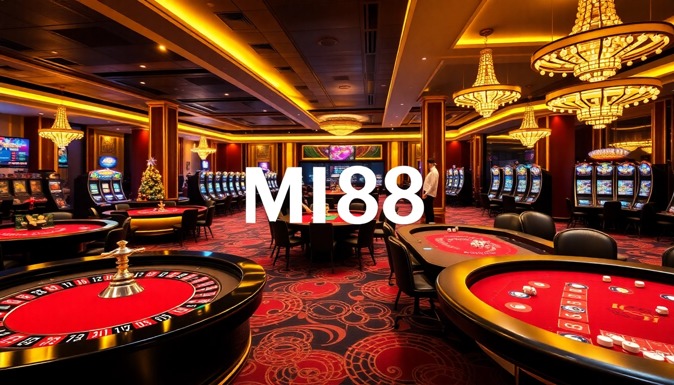 Experience high-stakes gaming at MI88, with vibrant poker tables and thrilling roulette action.
