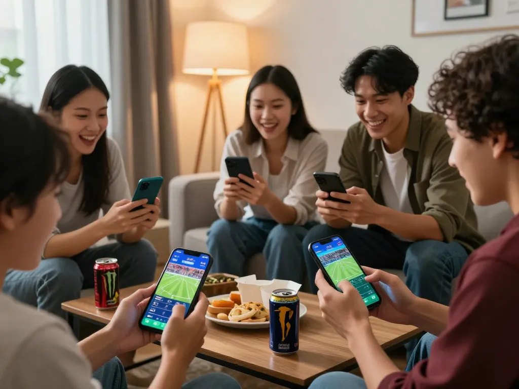 Participants enjoying exciting live sports betting on GG88's user-friendly app.