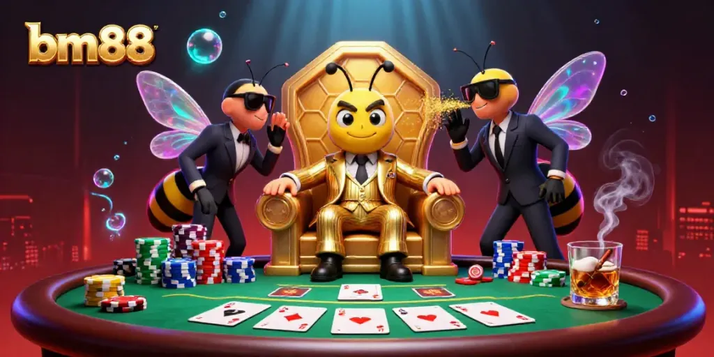 Experience thrilling gameplay at bm88 with a vibrant 3D cartoon scene featuring a bumblebee mob boss.