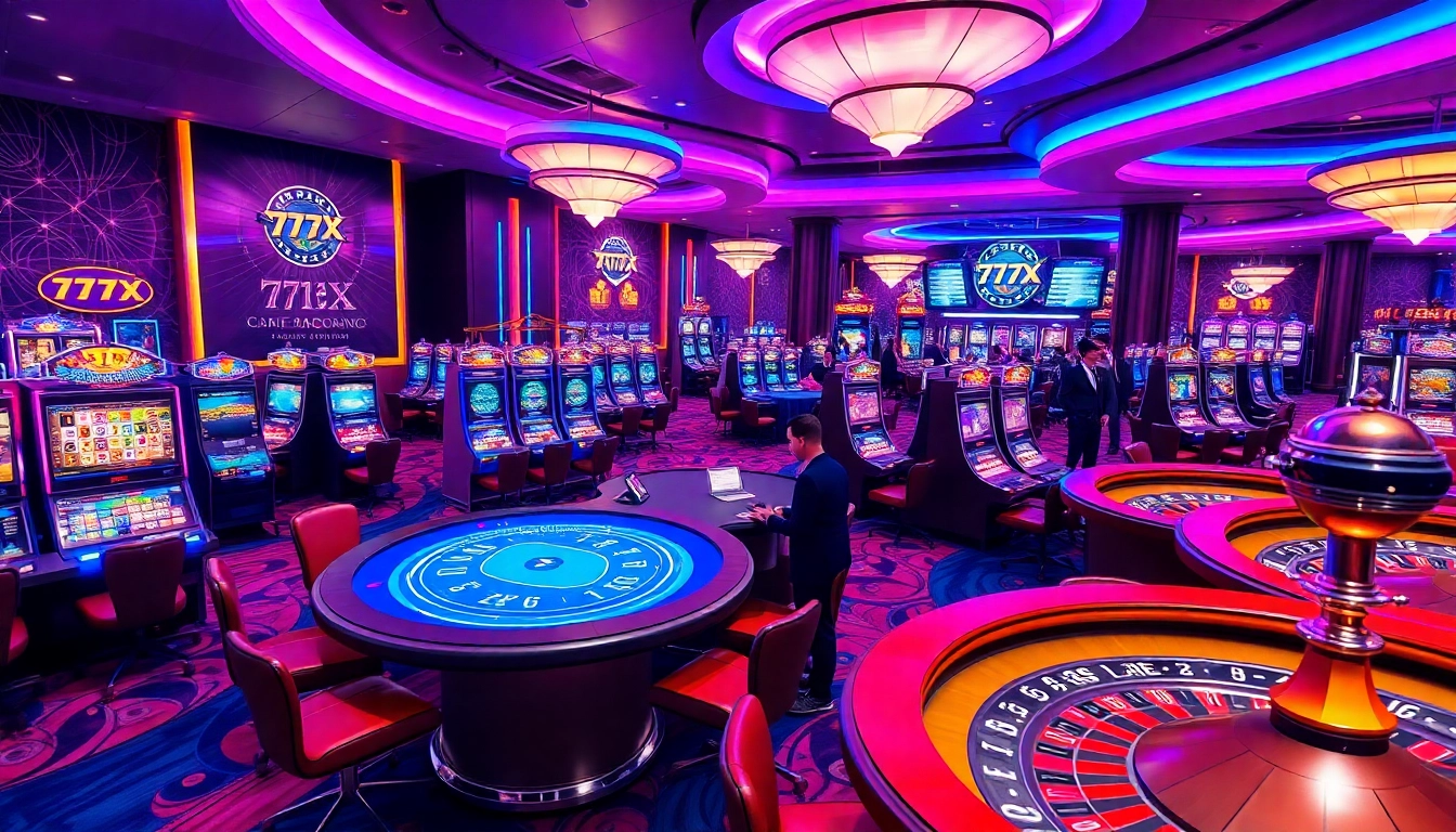 Experience the thrill of the 777X app with vibrant casino activities and professional gaming environments.