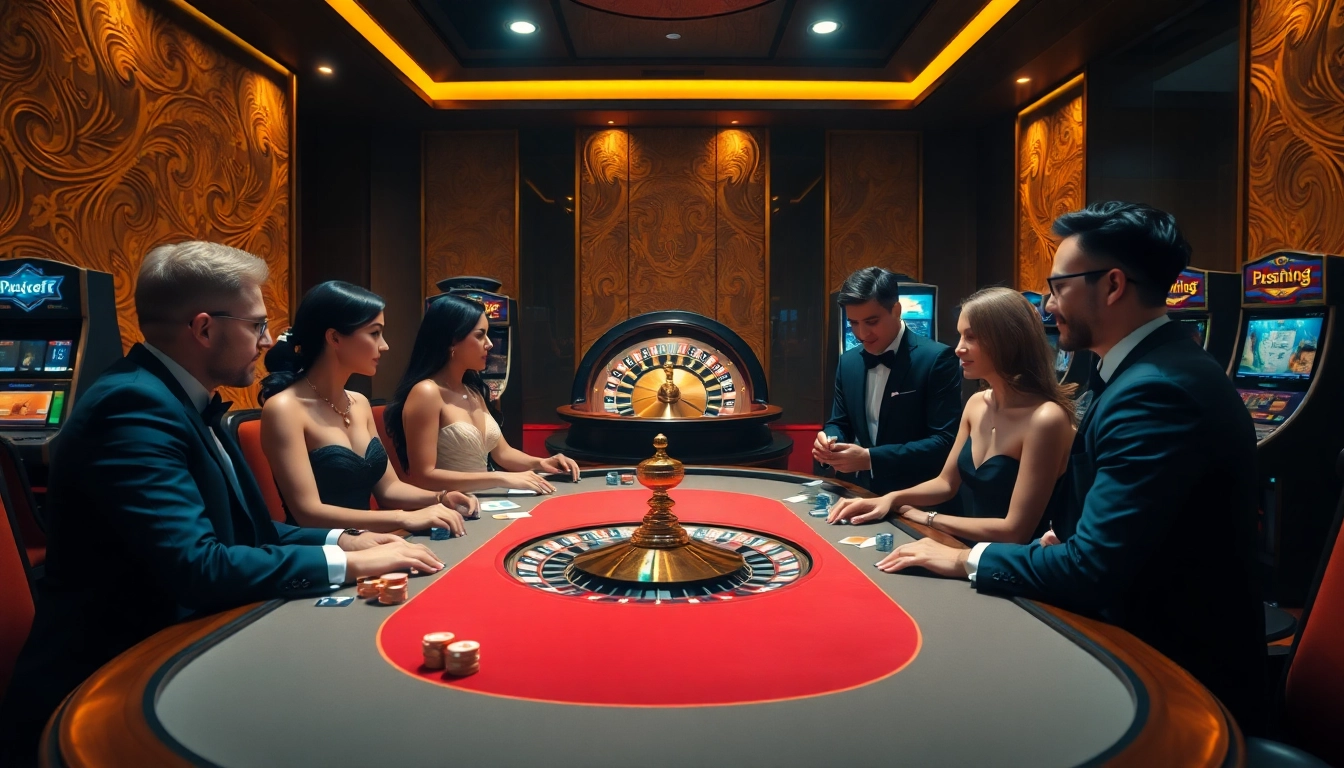 Experience thrilling gameplay at c168 casino with vibrant gaming tables and luxurious atmosphere.