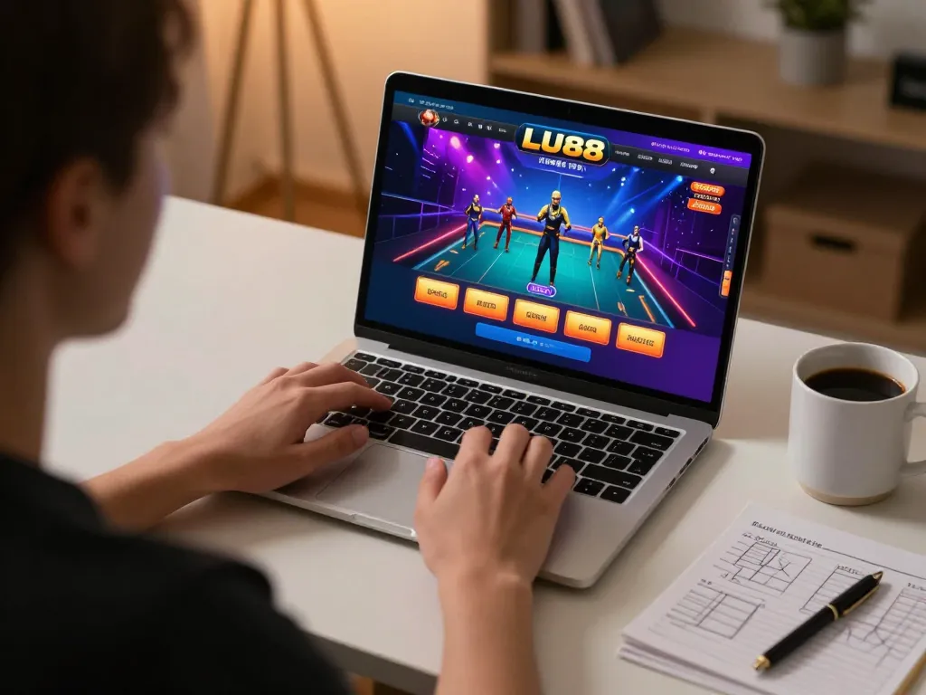 Player engaged in LU88 online gaming, showcasing a strategic approach to casino entertainment.