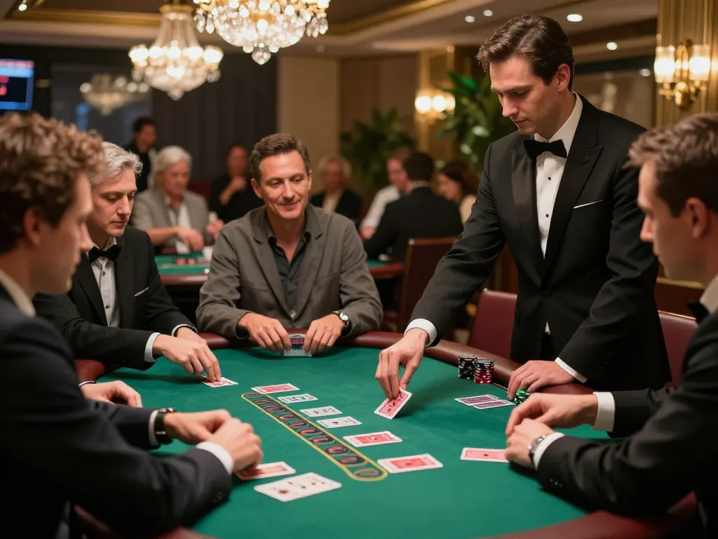 Players at nhà cái lv88 engaged in a thrilling game of blackjack, showcasing excitement and strategy.