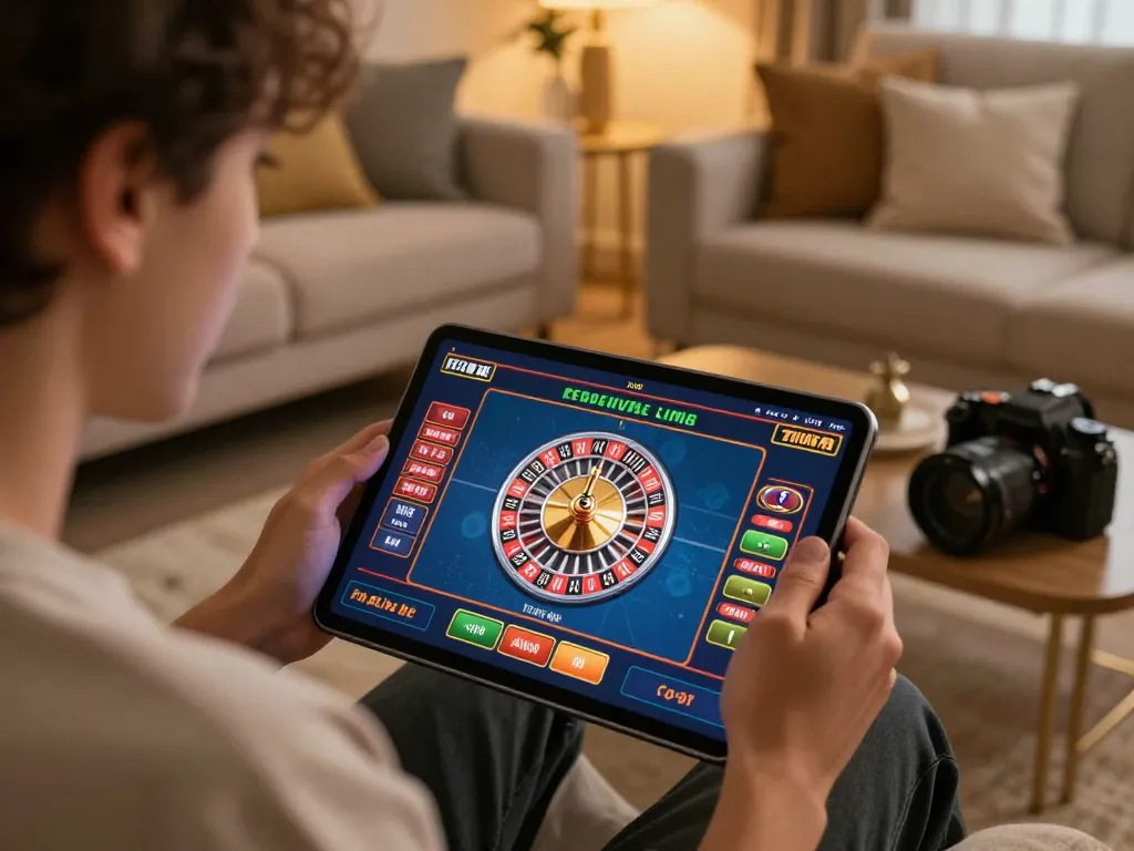 Player engaging in exciting gameplay on trang chủ xx88 roulette app, showcasing vibrant interactive features.