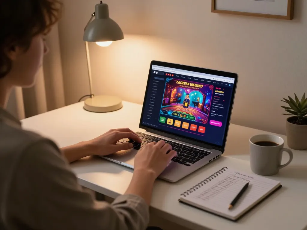 Engaging online gaming experience on Trang Chủ XX88 with vibrant casino interface and strategic notes