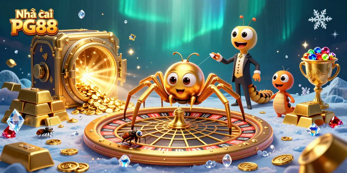 Experience exhilarating gaming at Nhà cái PG88 with a vibrant roulette concept portrayed by animated characters.