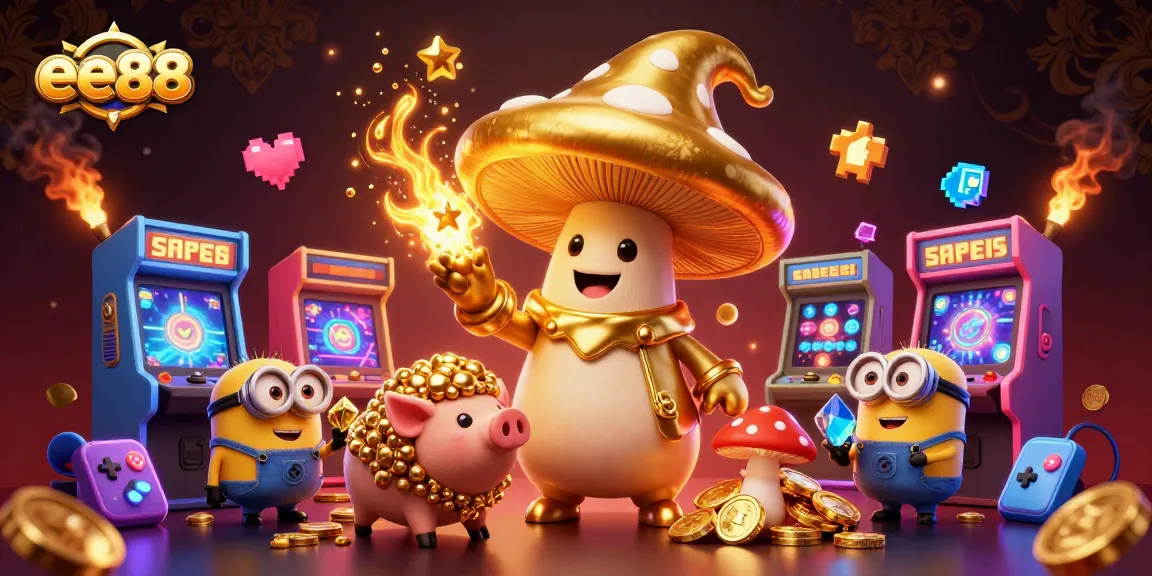 Experience the excitement of ee88 with a magical casino scene featuring iconic gaming elements and characters.